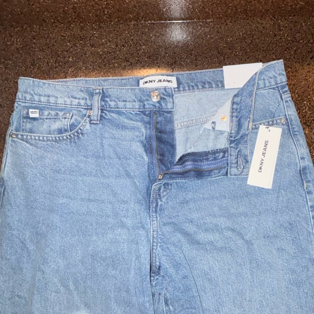 DKNY Light Blue Mid Rise Relaxed Straight - Picture 5 of 5